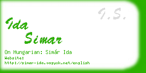 ida simar business card